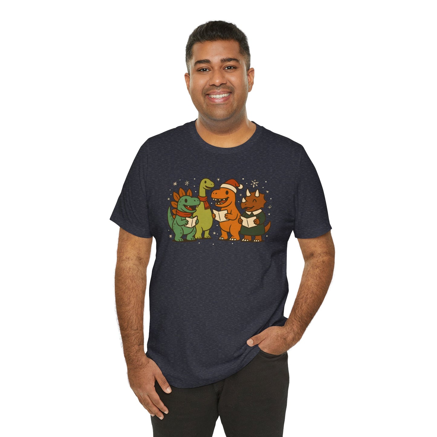 Dinosaur Carolers T-Shirt – Cute Dino Christmas Singing Tee