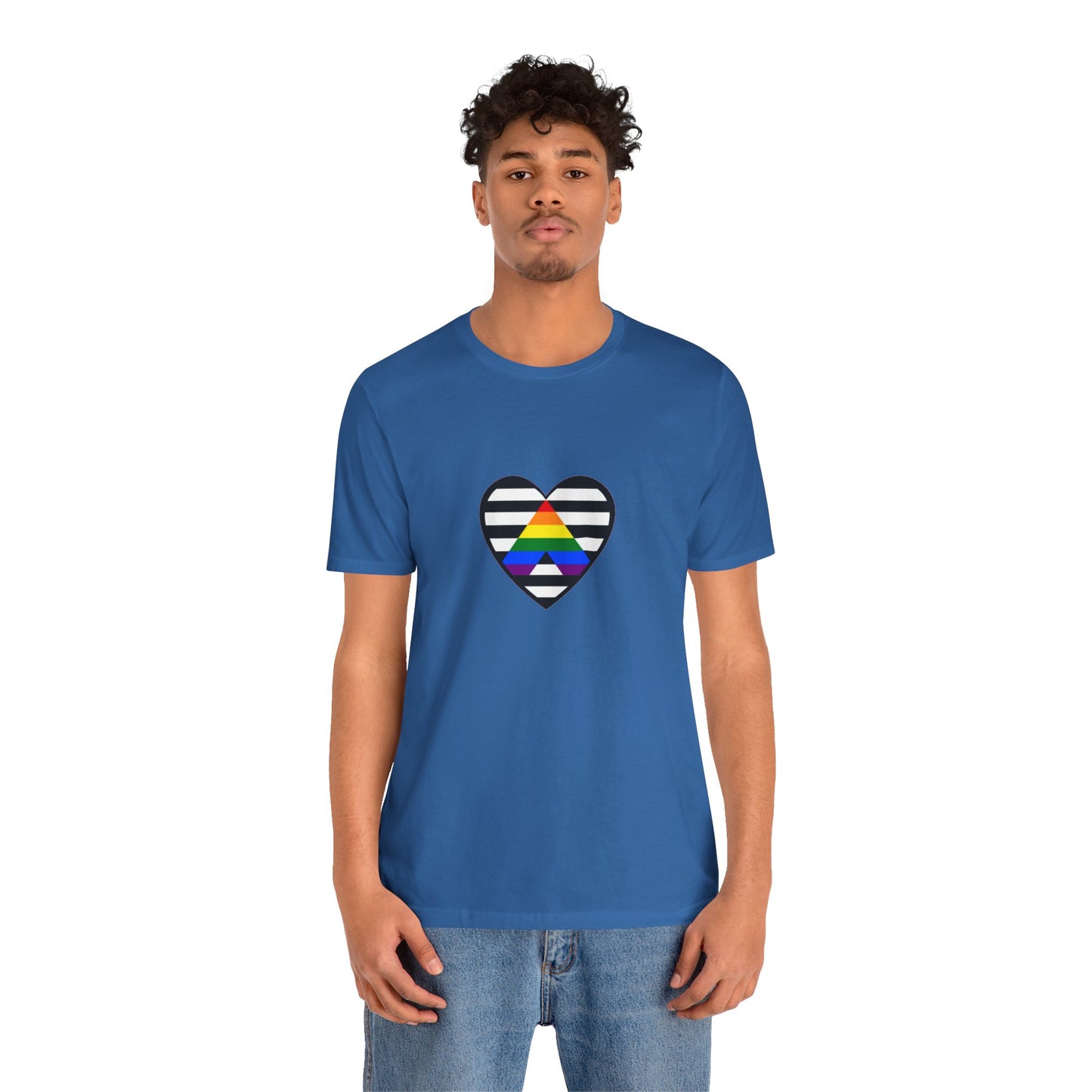 Ally Pride Flag Heart T-Shirt – Subtle LGBTQ+ Support Tee