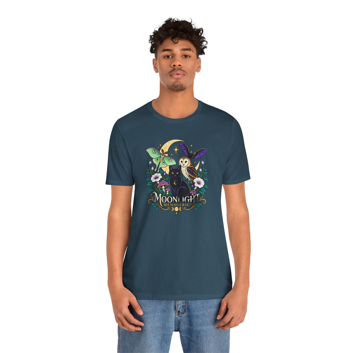 Moonlight Menagerie T-Shirt – Witchy Nocturnal Animals Tee