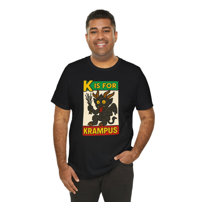 Krampus Alphabet Tee - "K is for Krampus" Holiday Graphic T-Shirt