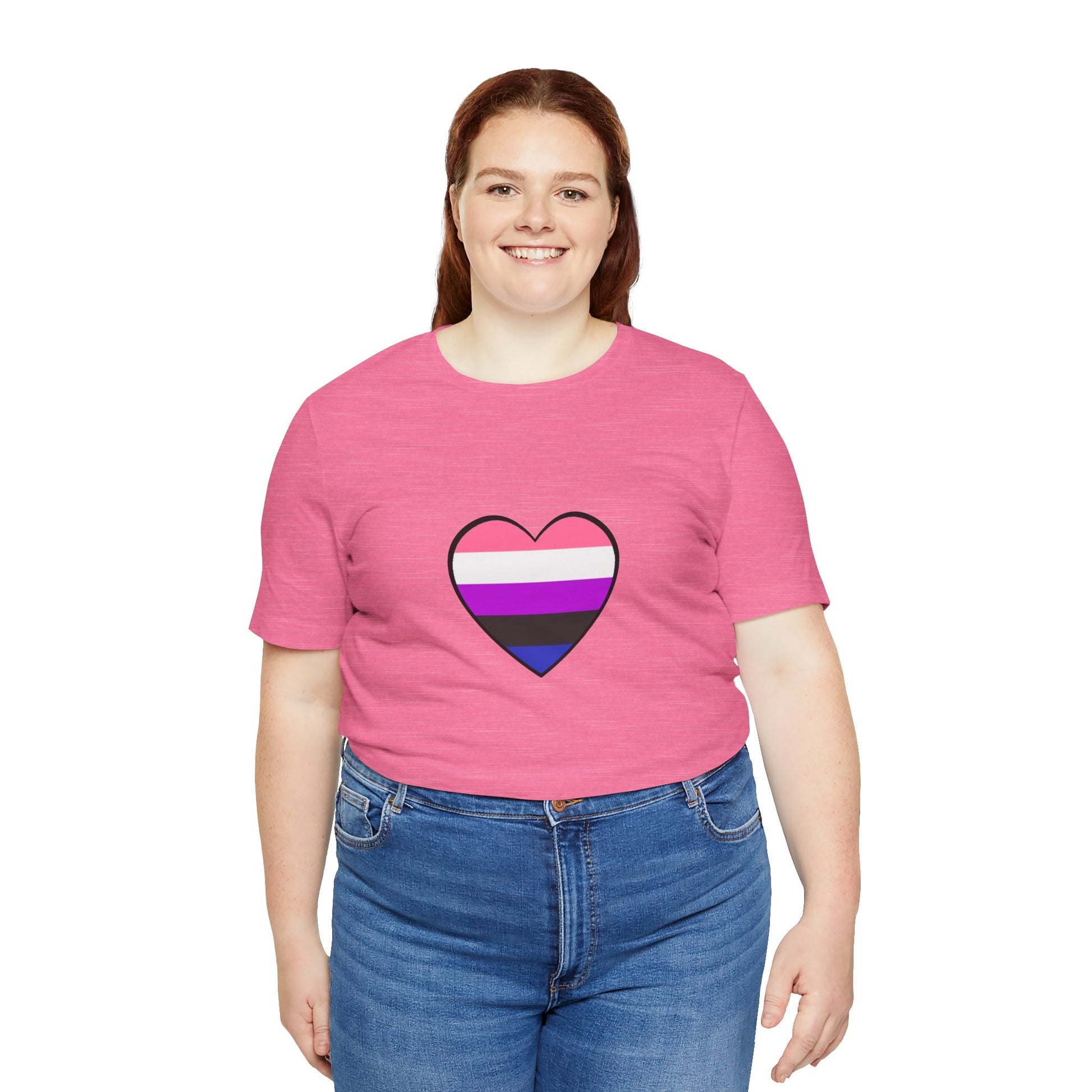 Genderfluid Pride Heart T-Shirt – Bold LGBTQIA+ Flag Tee - WhimSpin - https://whimspin.com