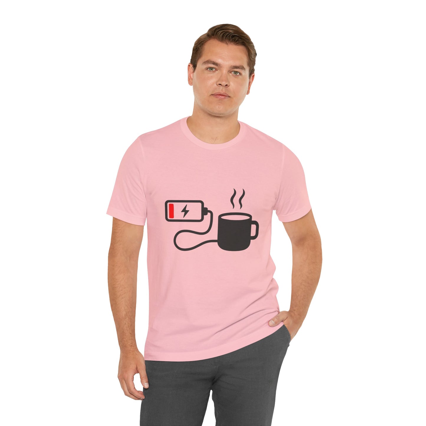 Low Battery Need Coffee Tee – Funny Caffeine Graphic T-Shirt