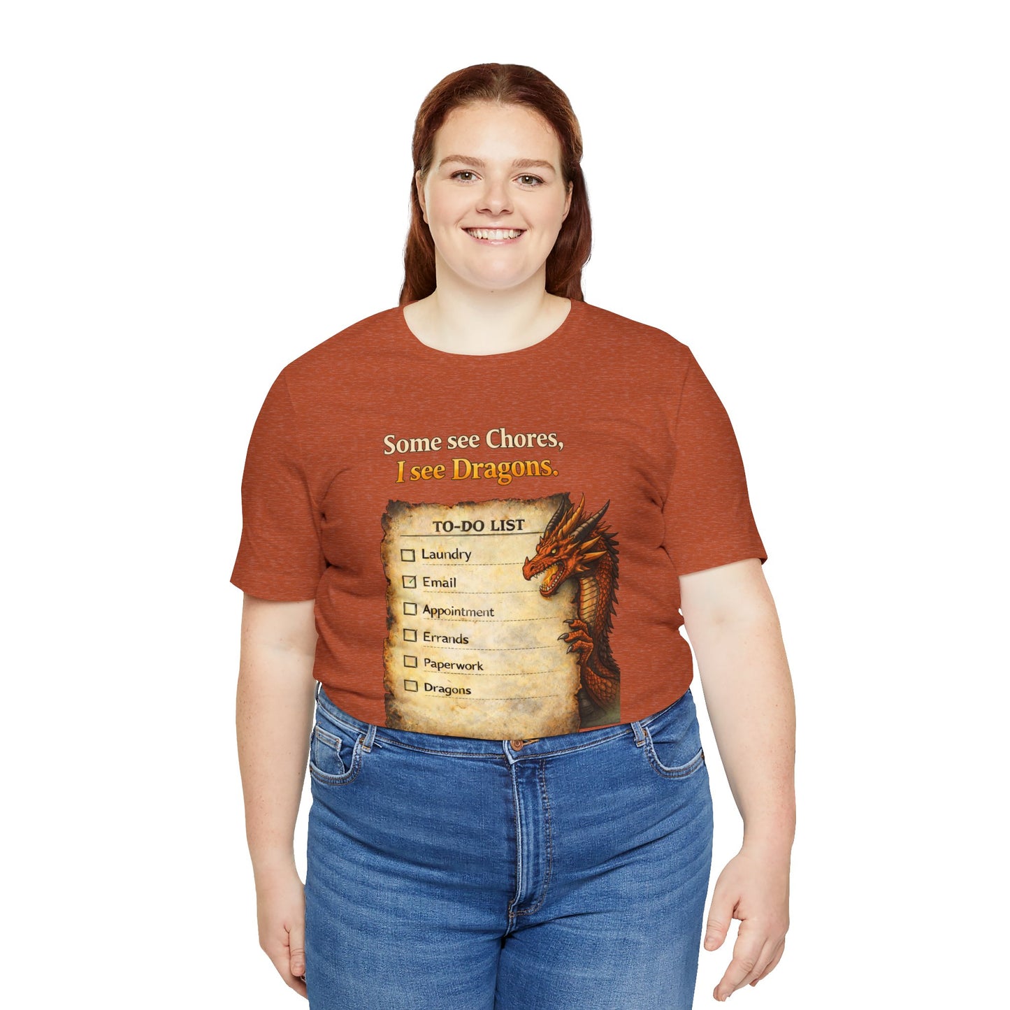 Some See Chores I See Dragons T-Shirt – Funny Fantasy Tee