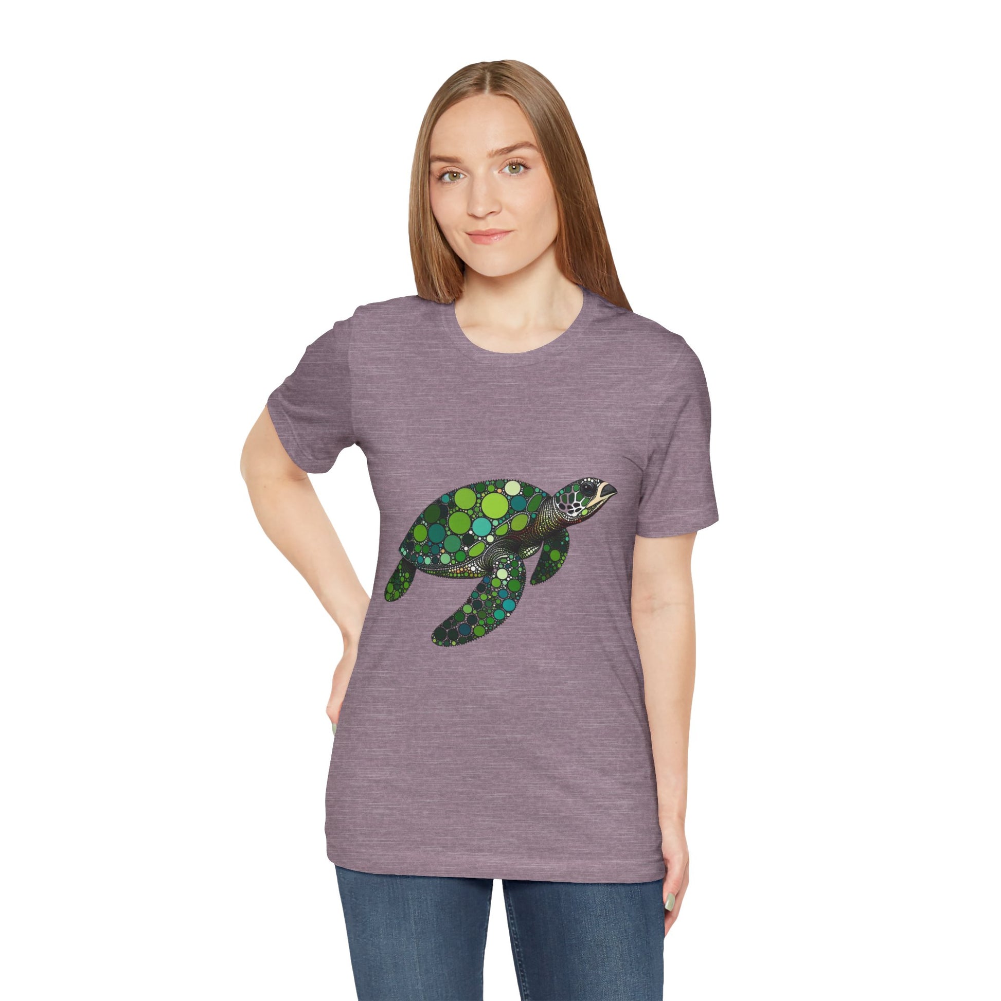 Geometric Sea Turtle T-Shirt – Eco Ocean Vibes Graphic Tee - WhimSpin - https://whimspin.com
