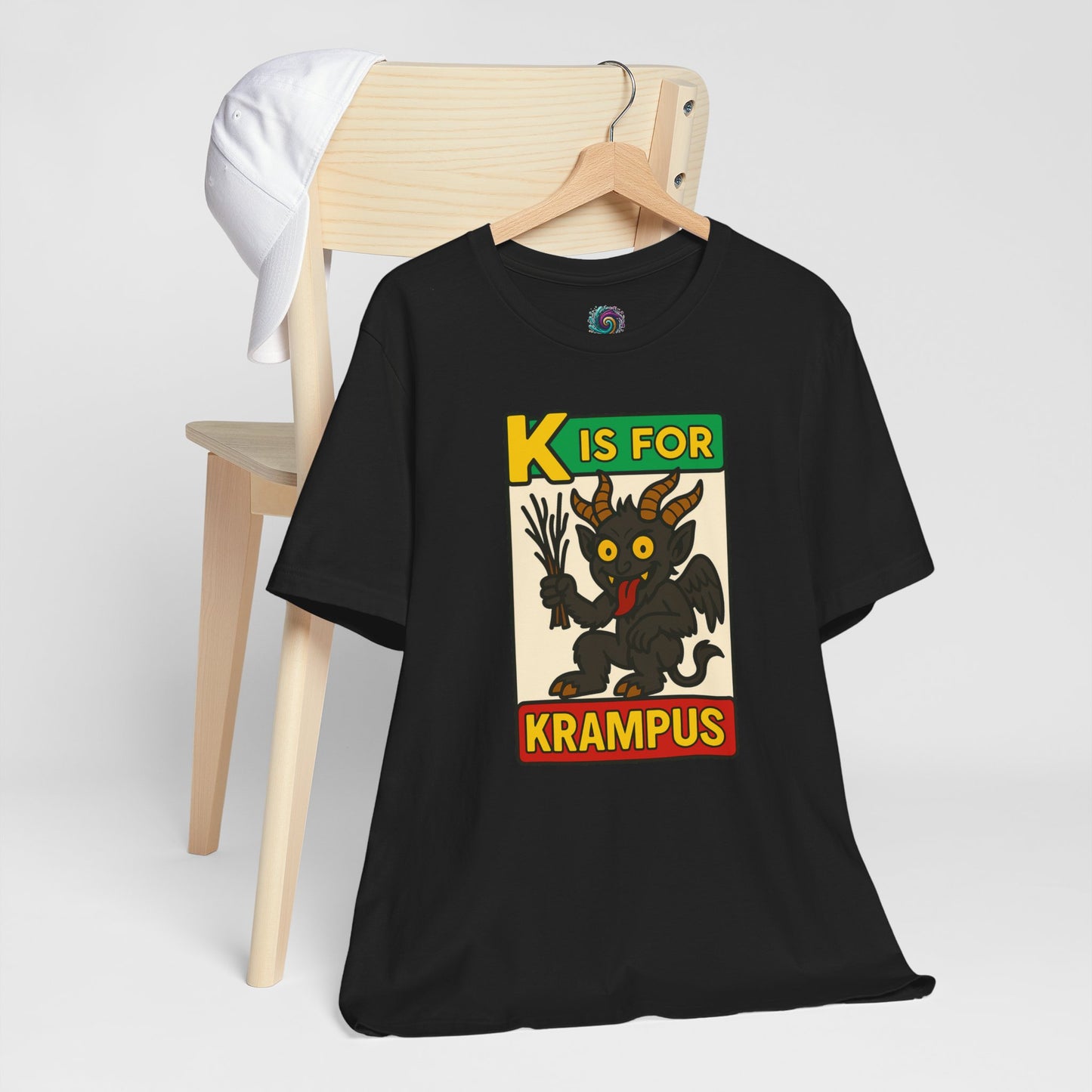 Krampus Alphabet Tee - "K is for Krampus" Holiday Graphic T-Shirt