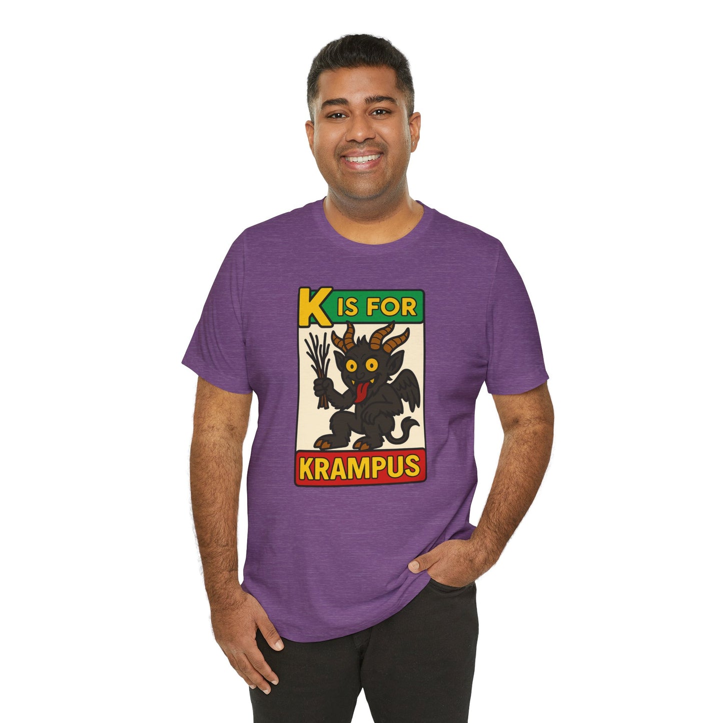 Krampus Alphabet Tee - "K is for Krampus" Holiday Graphic T-Shirt