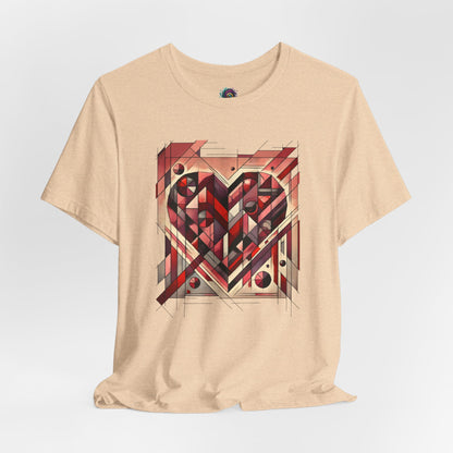 Cubist Heart T-Shirt – Modern Art Valentine's Day Graphic Tee