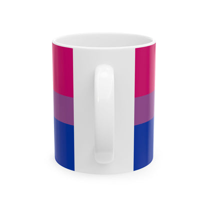 Bisexual Pride Flag Mug – Magenta, Lavender & Blue LGBTQ+ Ceramic Cup