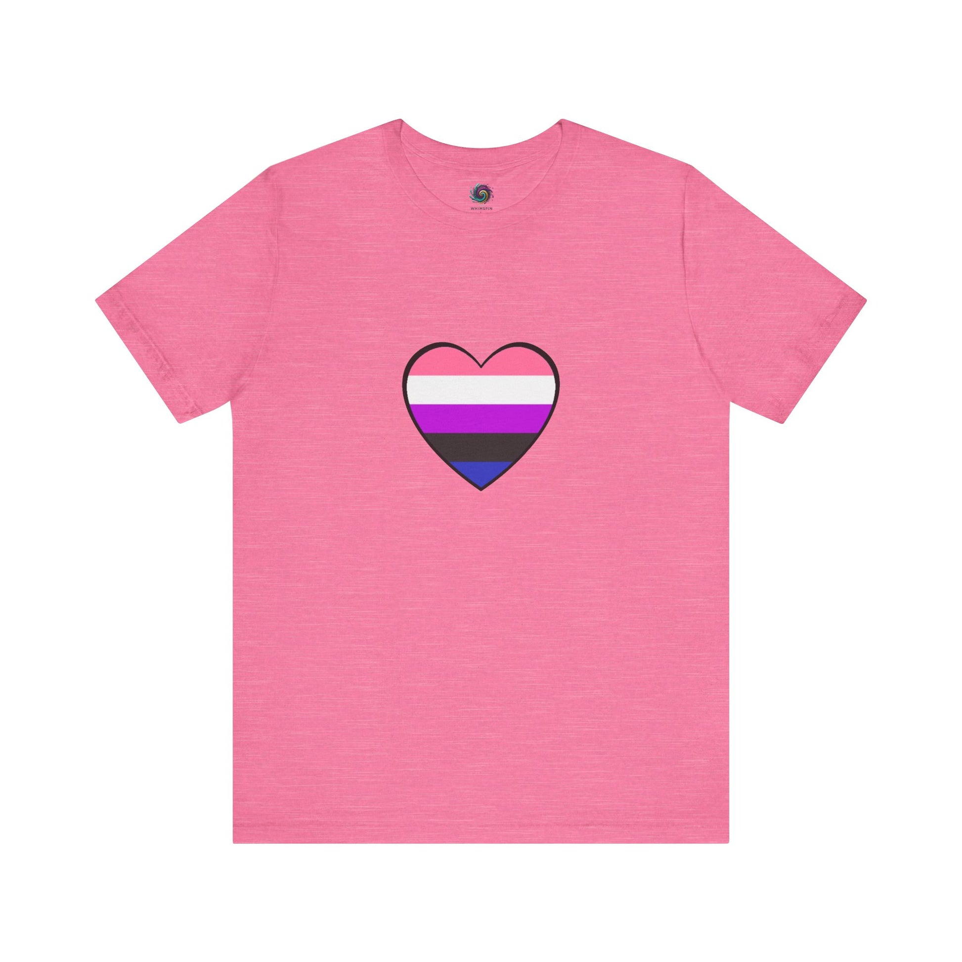 Genderfluid Pride Heart T-Shirt – Bold LGBTQIA+ Flag Tee - WhimSpin - https://whimspin.com