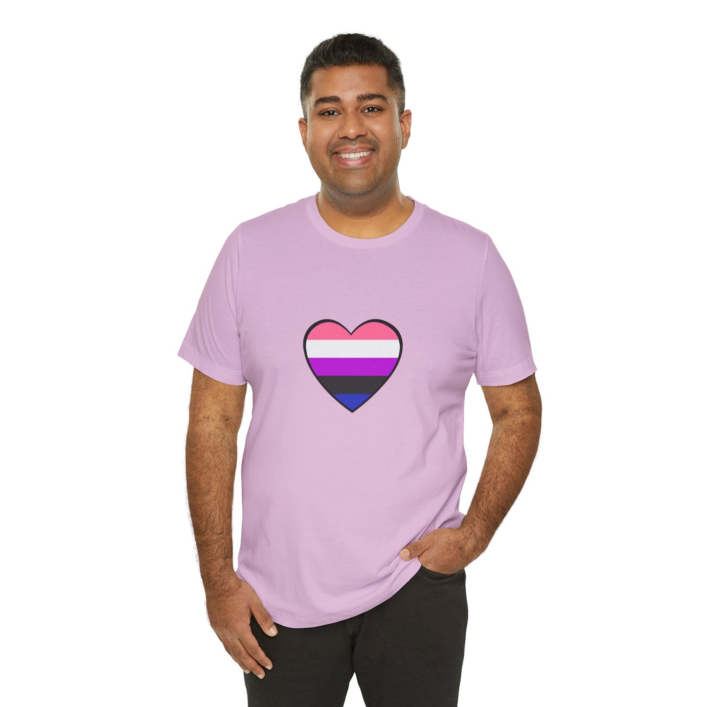 Genderfluid Pride Heart T-Shirt – Bold LGBTQIA+ Flag Tee - WhimSpin - https://whimspin.com