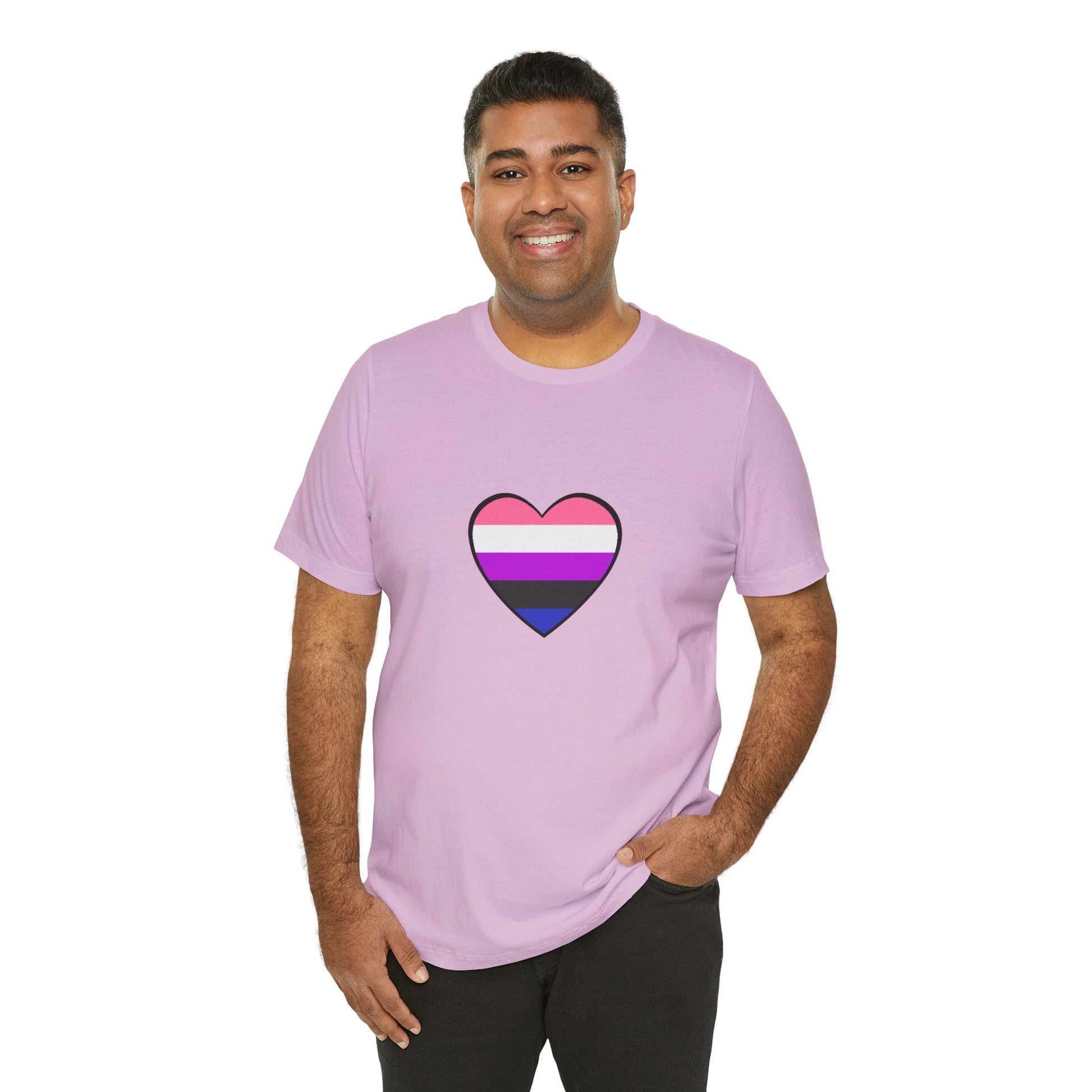 Genderfluid Pride Heart T-Shirt – Bold LGBTQIA+ Flag Tee - WhimSpin - https://whimspin.com