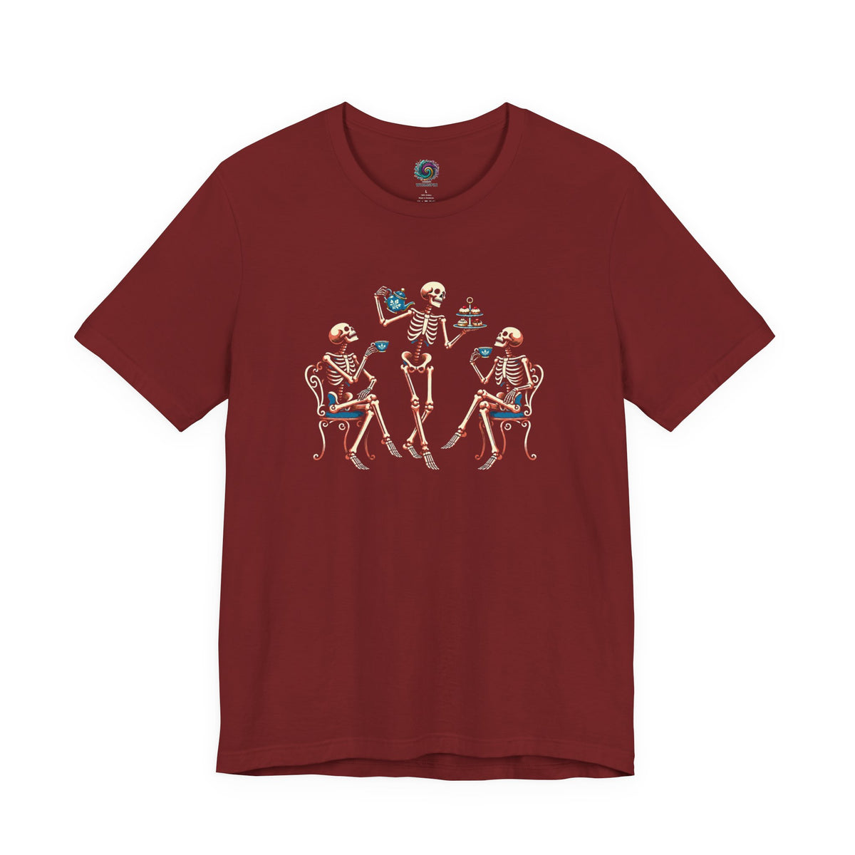 Skeleton Tea Party T-Shirt – Vintage Halloween Skeleton Tee