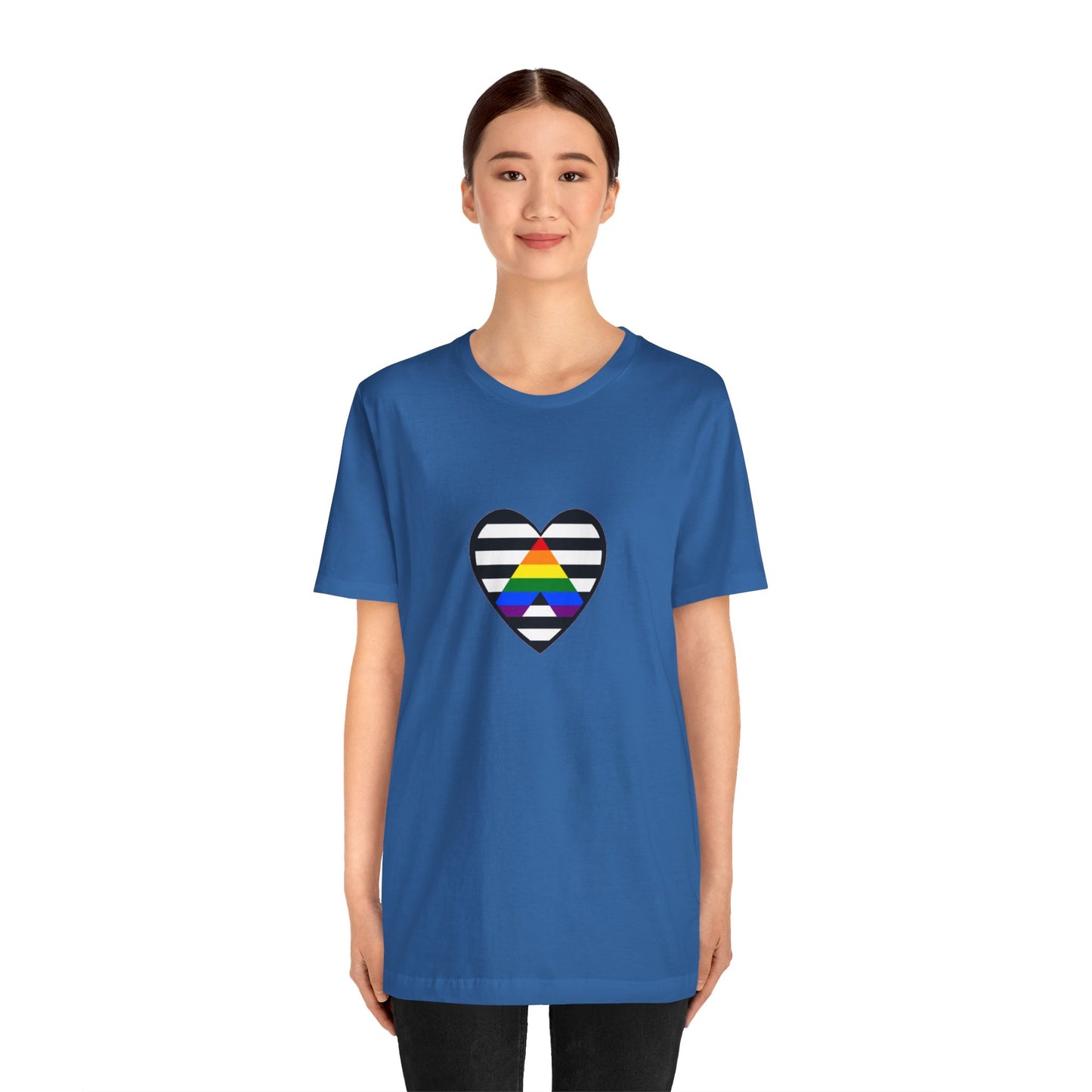 Ally Pride Flag Heart T-Shirt – Subtle LGBTQ+ Support Tee