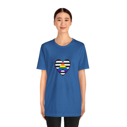 Ally Pride Flag Heart T-Shirt – Subtle LGBTQ+ Support Tee
