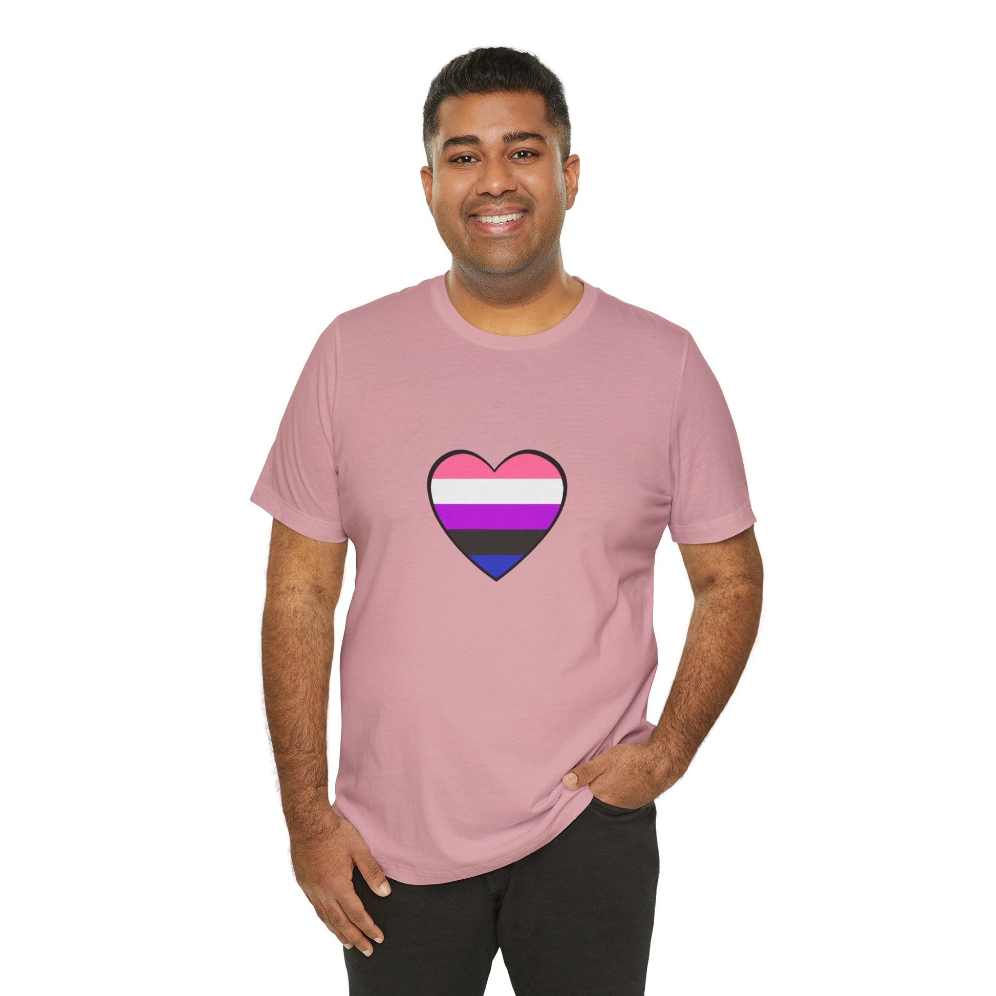 Genderfluid Pride Heart T-Shirt – Bold LGBTQIA+ Flag Tee - WhimSpin - https://whimspin.com