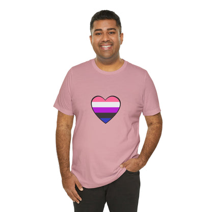 Genderfluid Pride Heart T-Shirt – Bold LGBTQIA+ Flag Tee - WhimSpin - https://whimspin.com