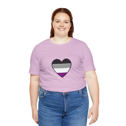 Asexual Pride Flag Heart T-Shirt – Ace Flag LGBTQ+ Graphic Tee - WhimSpin - https://whimspin.com