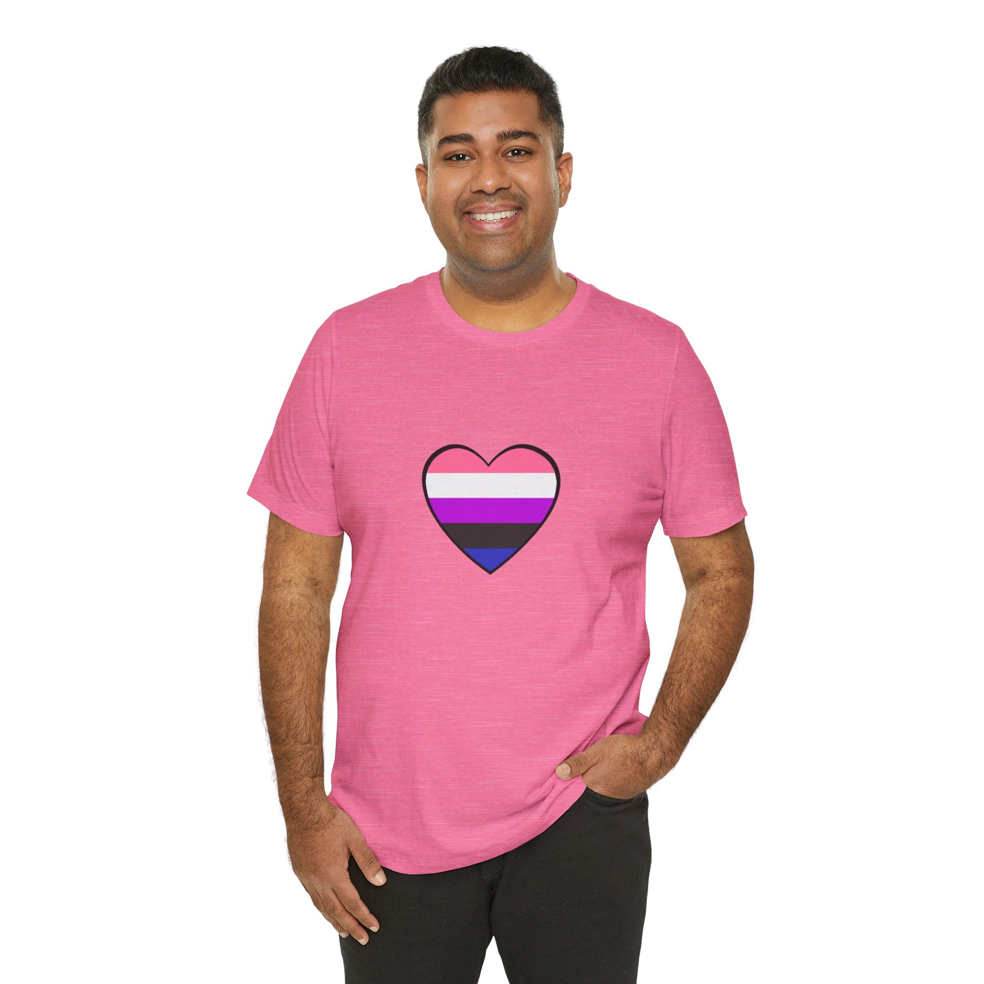 Genderfluid Pride Heart T-Shirt – Bold LGBTQIA+ Flag Tee - WhimSpin - https://whimspin.com