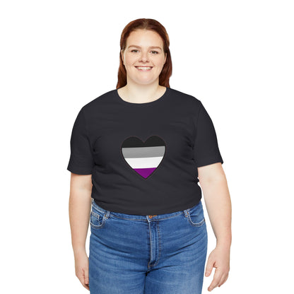 Asexual Pride Flag Heart T-Shirt – Ace Flag LGBTQ+ Graphic Tee