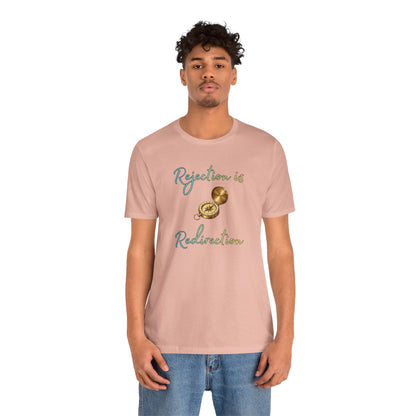 Rejection Is Redirection T-Shirt – Motivational Compass Quote Tee