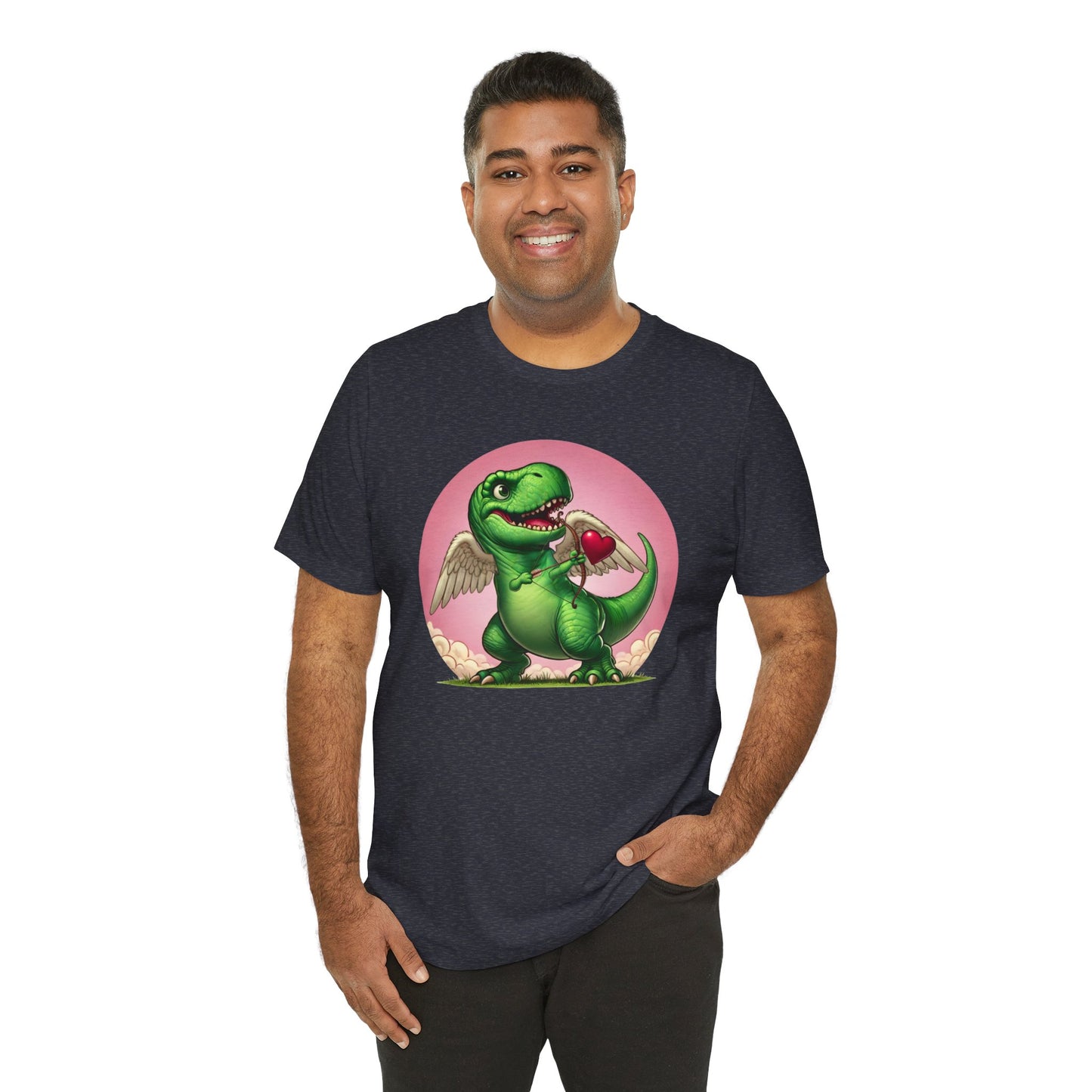 Cupidsaurus Rex T-Shirt – Funny Dinosaur Cupid Valentine’s Day Tee