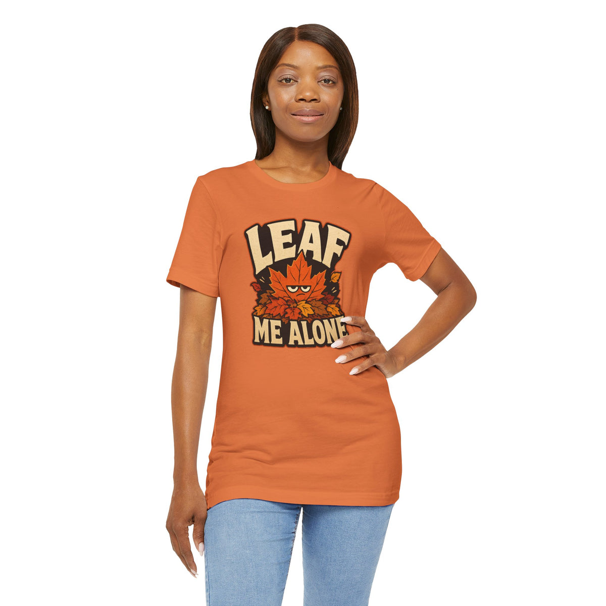 Leaf Me Alone T-Shirt – Funny Fall Introvert Leaves Tee
