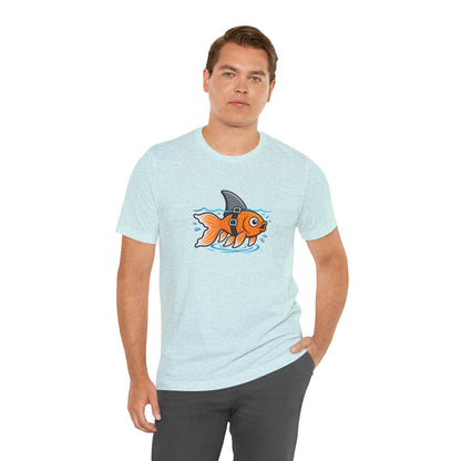 Goldfish Shark T-Shirt – Funny Fish Swimming  Graphic Tee