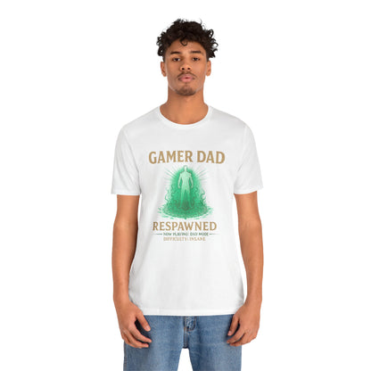Gamer Dad Respawned T-Shirt – Funny New Fatherhood Gaming Tee