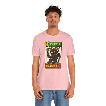 Krampus Alphabet Tee - "K is for Krampus" Holiday Graphic T-Shirt