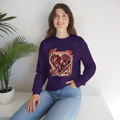 Cubist Heart Sweatshirt – Modern Art Valentine's Day Pullover