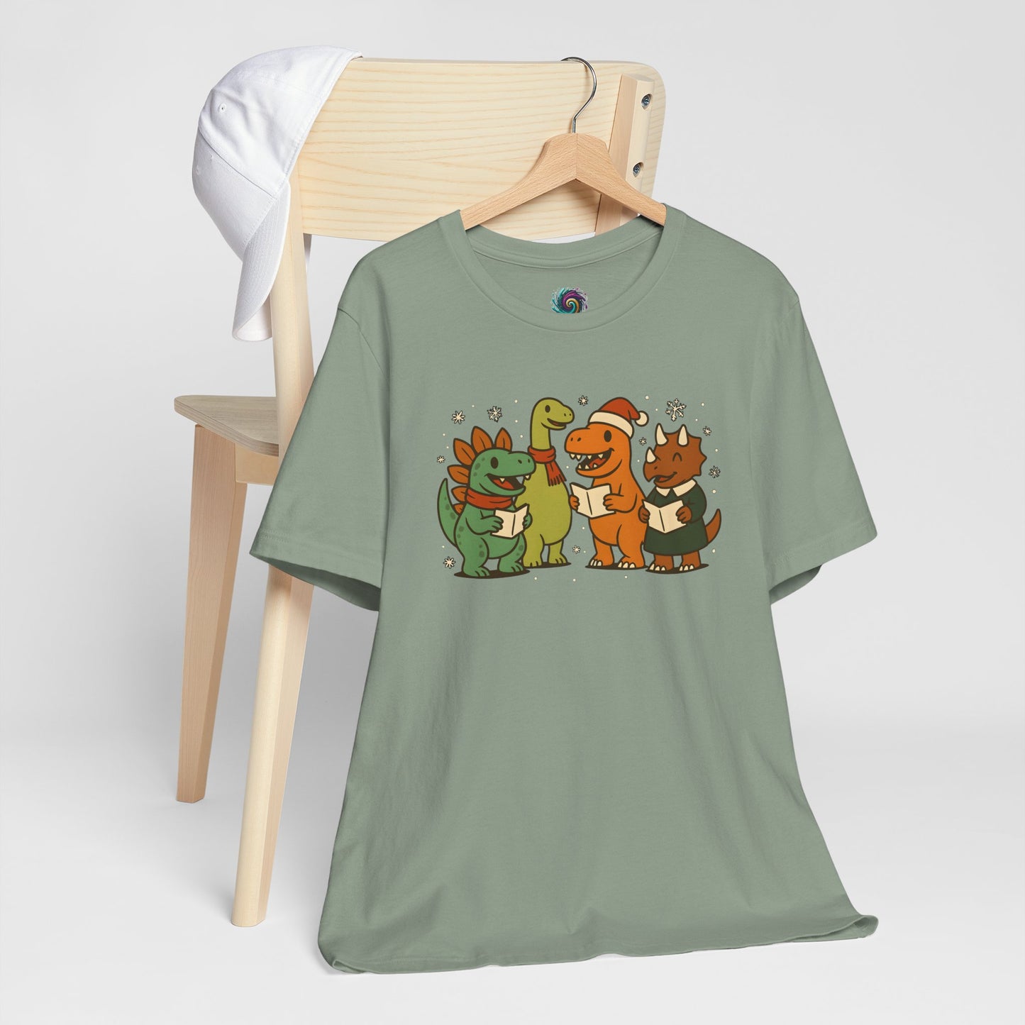 Dinosaur Carolers T-Shirt – Cute Dino Christmas Singing Tee