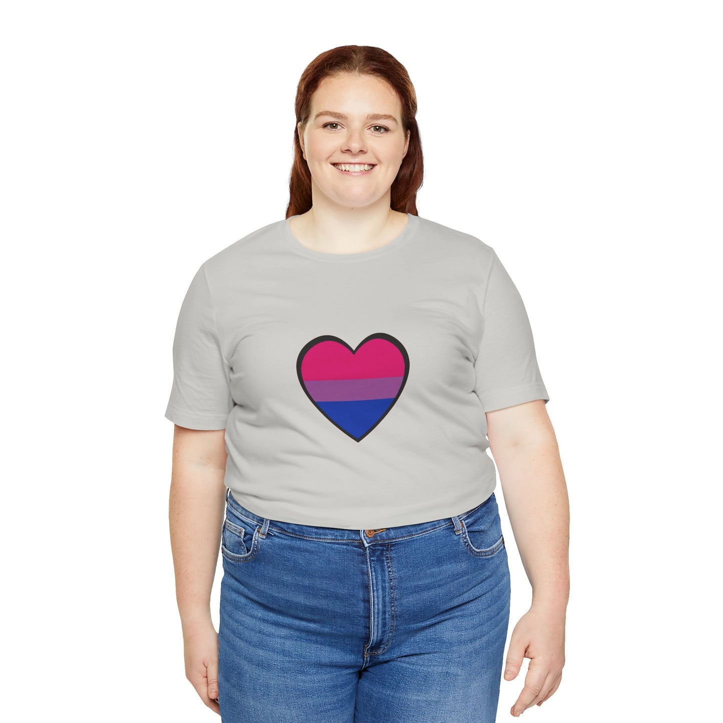 Bisexual Pride Flag T-Shirt – LGBTQ+ Heart Graphic Tee | WhimSpin