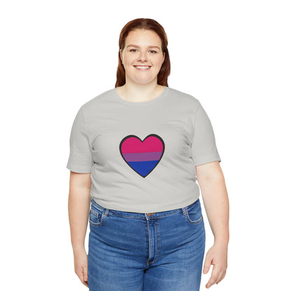 Bisexual Pride Flag T-Shirt – LGBTQ+ Heart Graphic Tee | WhimSpin