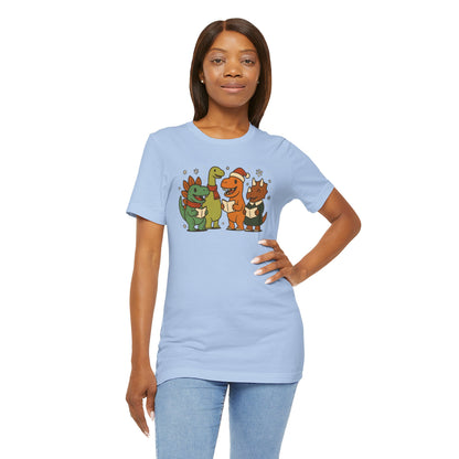 Dinosaur Carolers T-Shirt – Cute Dino Christmas Singing Tee