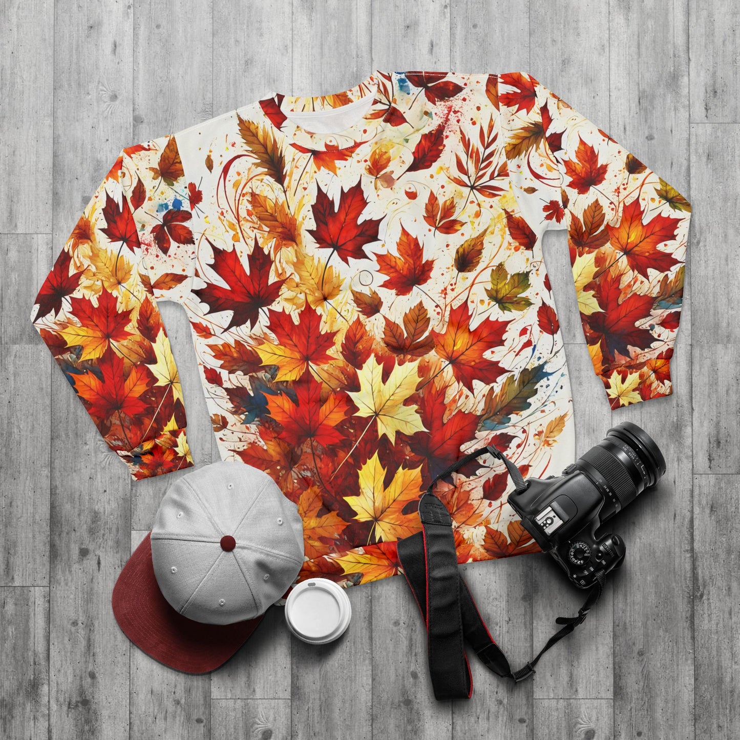 Autumn Leaves Sweatshirt – All Over Print Fall Pullover