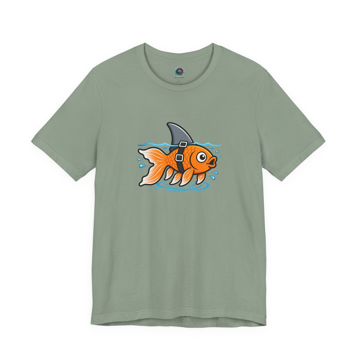 Goldfish Shark T-Shirt – Funny Fish Swimming  Graphic Tee