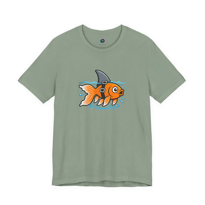Goldfish Shark T-Shirt – Funny Fish Swimming  Graphic Tee