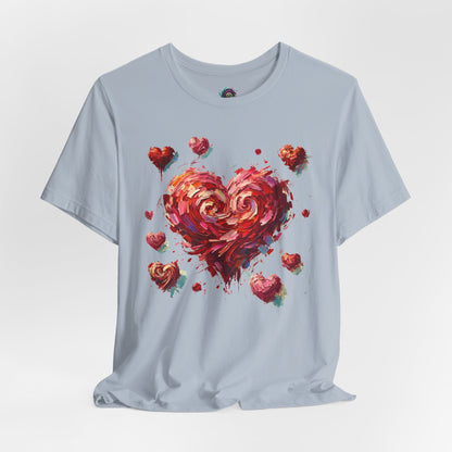 Impressionistic Heart T-Shirt – Artistic Valentine's Day Tee