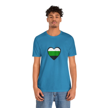 Neutrois Pride Flag Heart T-Shirt – Minimalist Gender Identity Tee