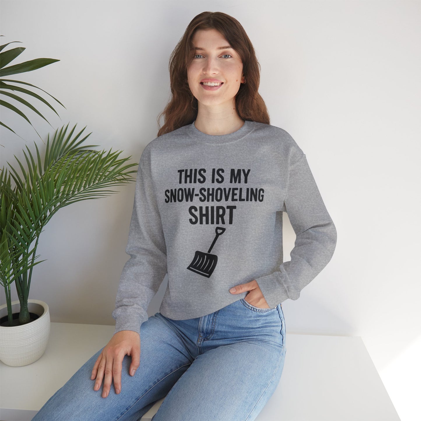 This Is My Snow-Shoveling Shirt – Funny Winter Chore Sweatshirt