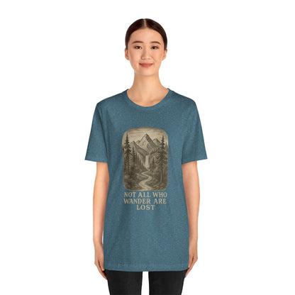 Not All Who Wander Are Lost T-Shirt – Tolkien Travel Tee for Nature Lovers
