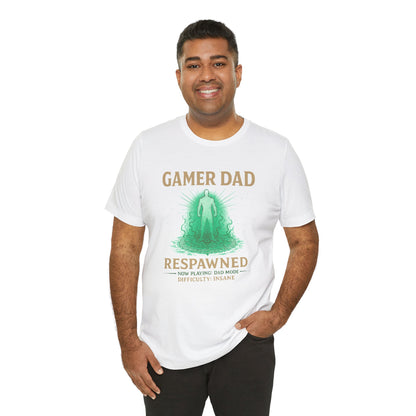 Gamer Dad Respawned T-Shirt – Funny New Fatherhood Gaming Tee