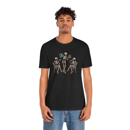 Skeleton Tea Party T-Shirt – Vintage Halloween Skeleton Tee