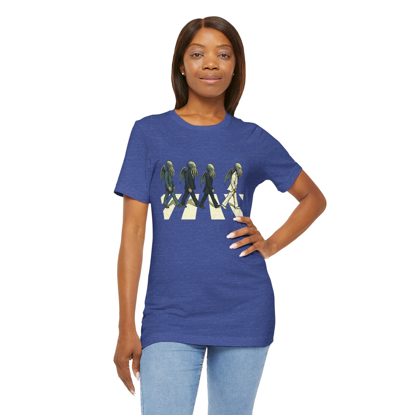 Cthulhu Crossing T-Shirt – Beatles Abbey Road Parody Tee | WhimSpin