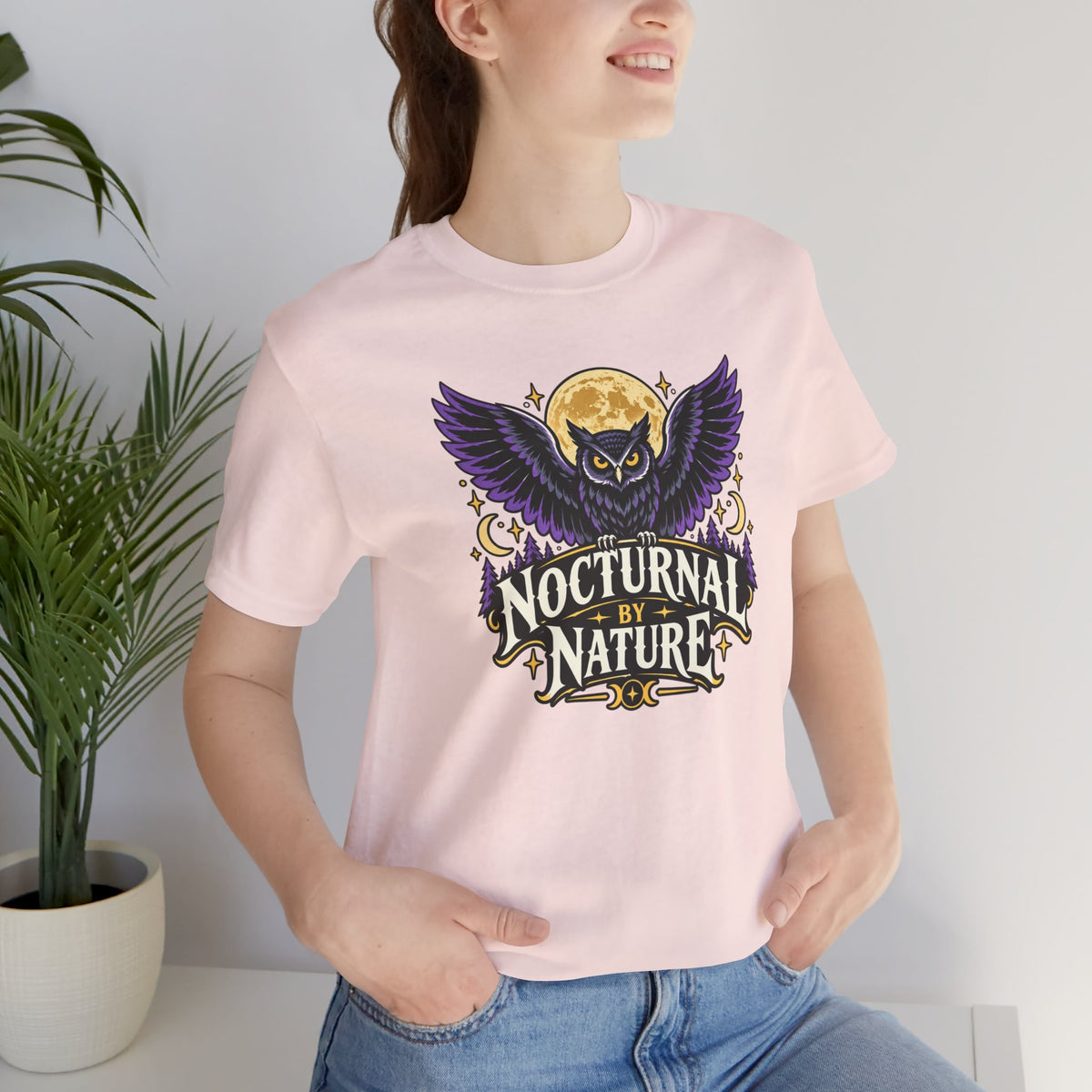 Nocturnal by Nature T-Shirt – Moonlit Owl Graphic Tee