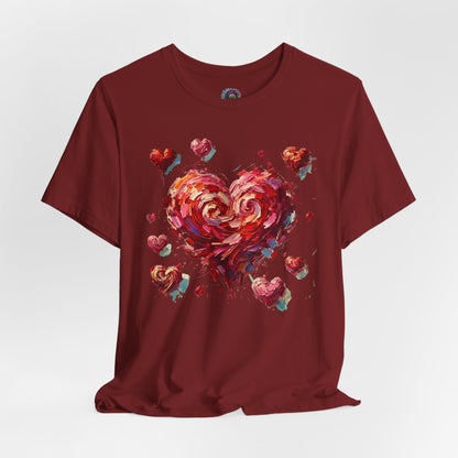Impressionistic Heart T-Shirt – Artistic Valentine's Day Tee