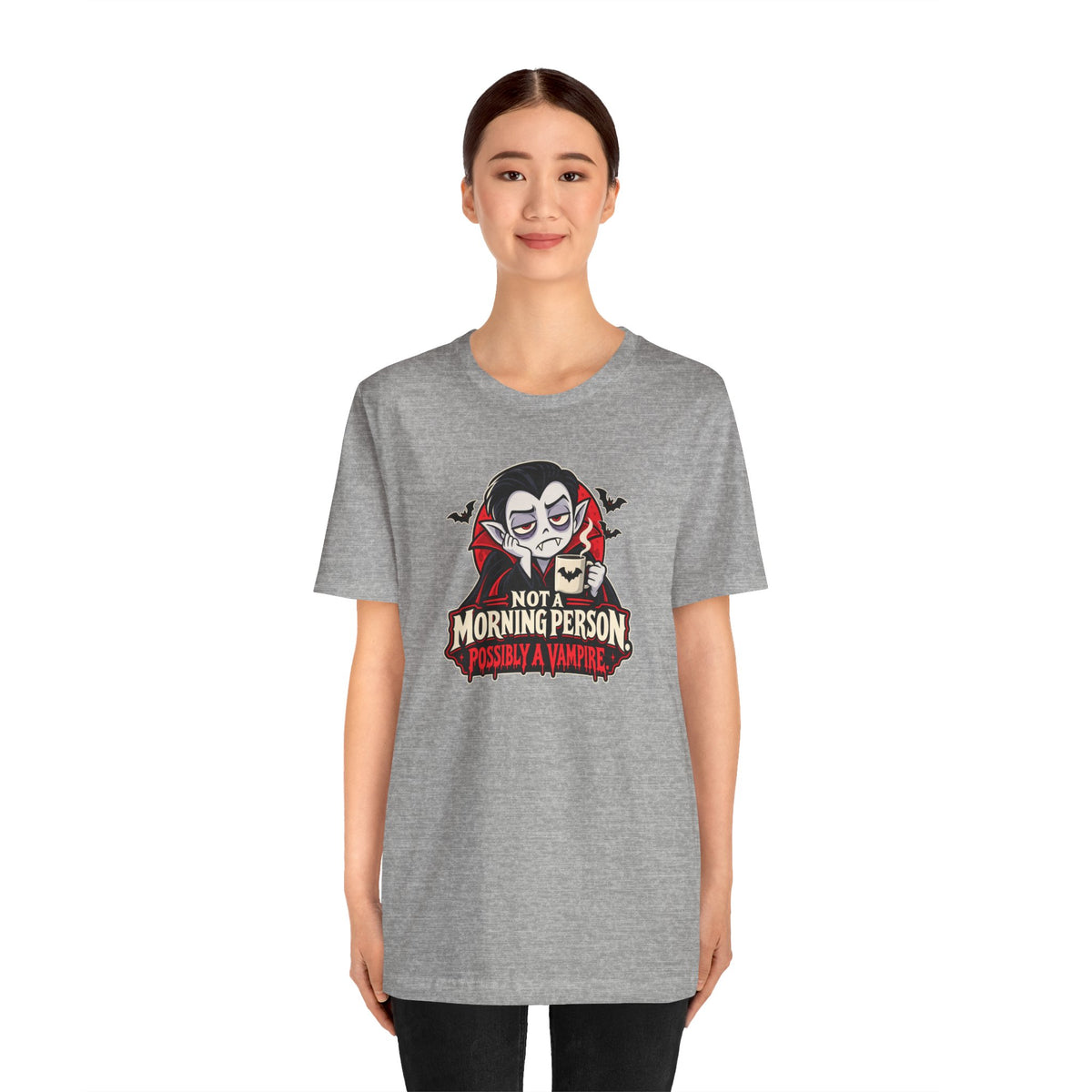 Not a Morning Person Possibly a Vampire T-Shirt – Funny Halloween Tee
