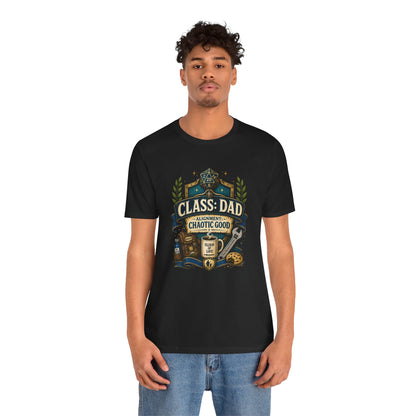 Chaotic Good Dad T-Shirt – RPG Gamer Dad Graphic Tee