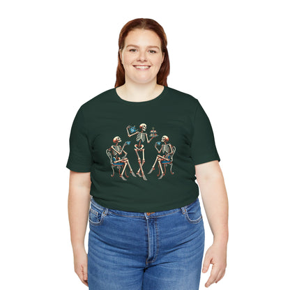 Skeleton Tea Party T-Shirt – Vintage Halloween Skeleton Tee