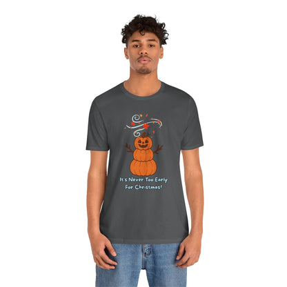 Pumpkin Snowman Shirt – Funny Halloween Christmas Mashup Tee